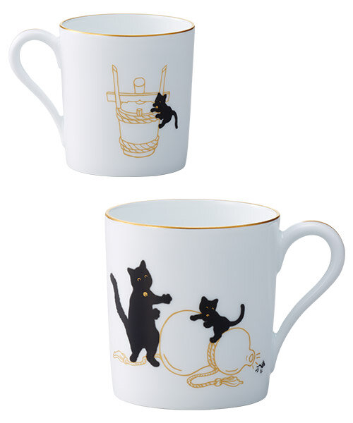 特集 ［大倉陶園］縁起・技法特集 黒猫親子-縁起物語-Ⅱ シリーズ