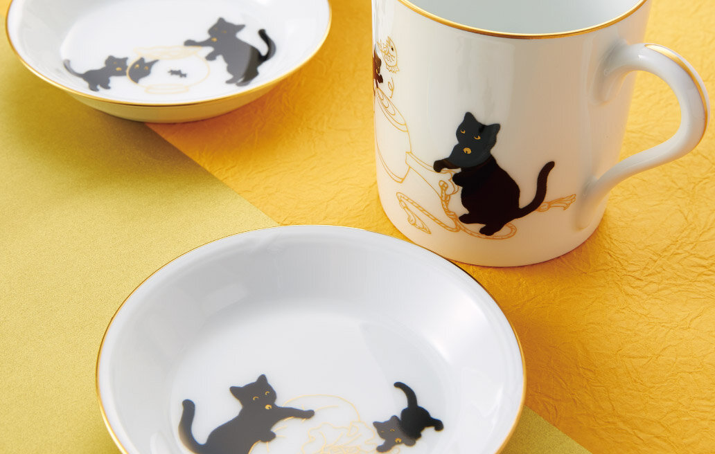 購入可能商品 ノリタケ 2個 ネコ柄 マグカップ Noritake 食器