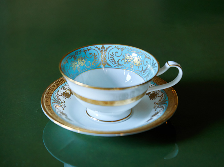ノリタケ ジョージアンターコイズ カップ&ソーサー